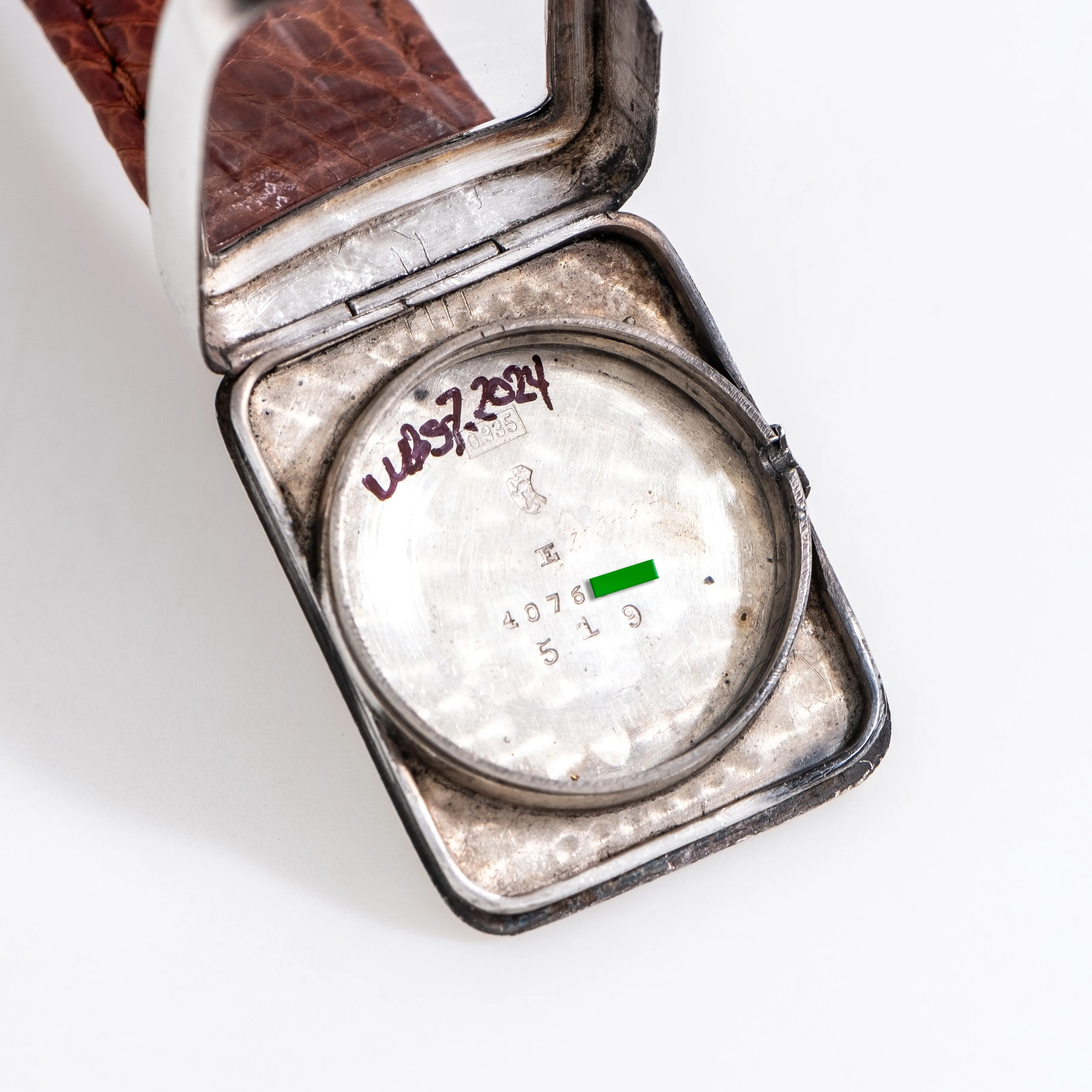 1922 Vintage Longines Silver Rectangular-shaped Watch (# 14916)