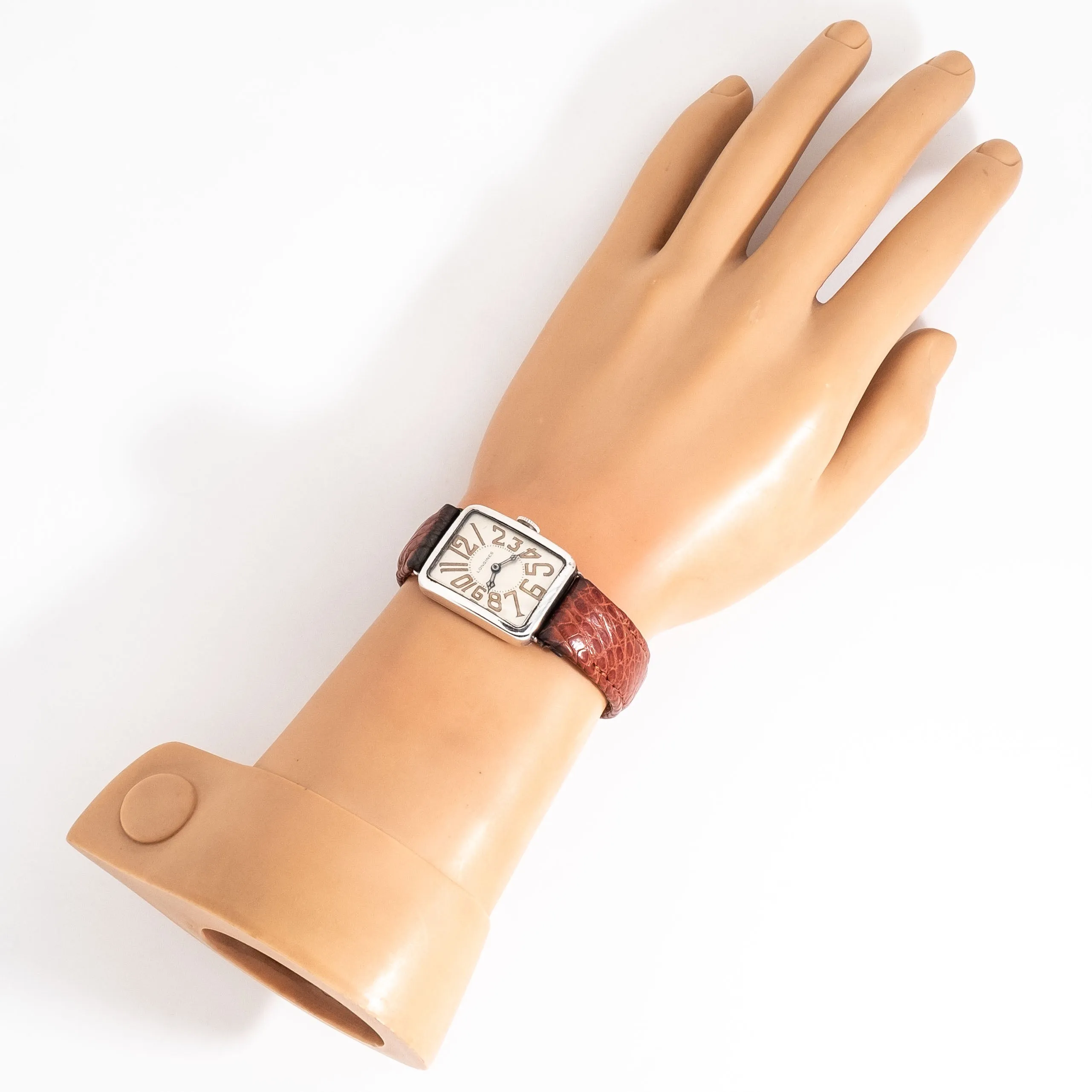 1922 Vintage Longines Silver Rectangular-shaped Watch (# 14916)