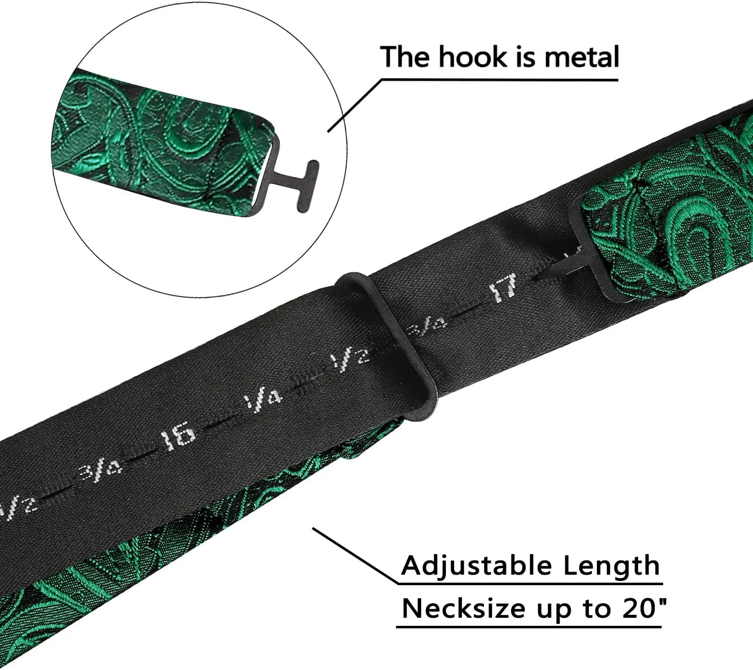 Alizeal Mens Paisley Jacquard Self-Tie Bow Tie Pocket Square Set