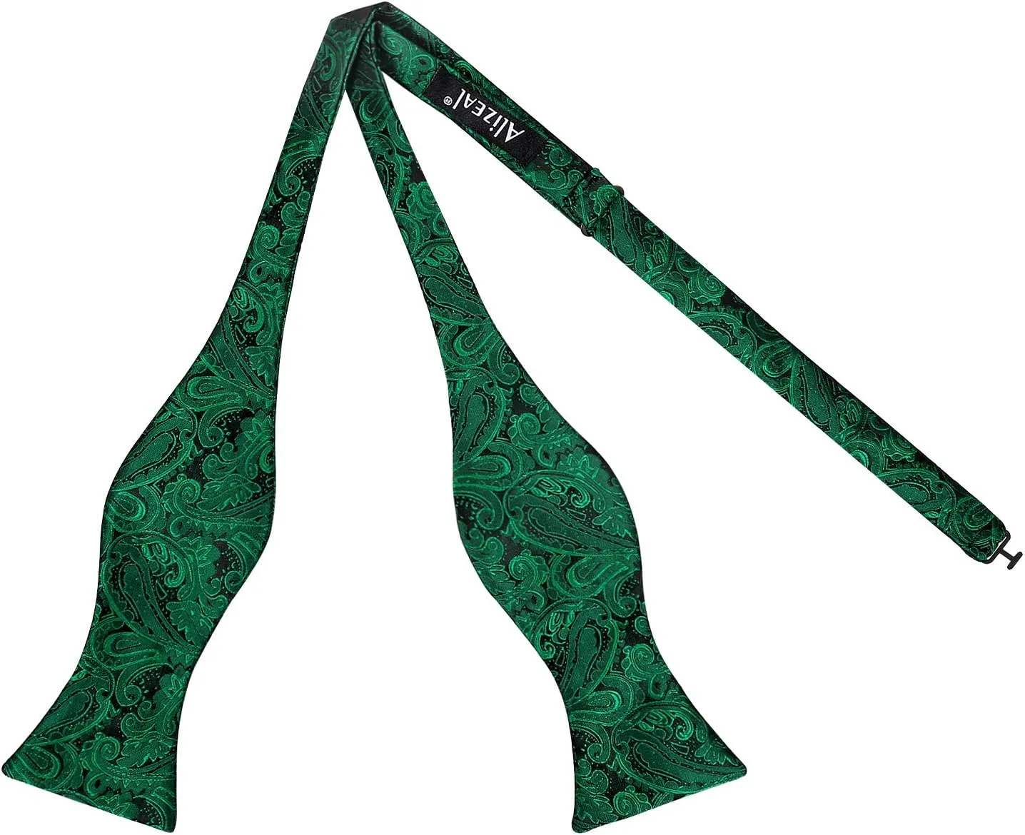 Alizeal Mens Paisley Jacquard Self-Tie Bow Tie Pocket Square Set
