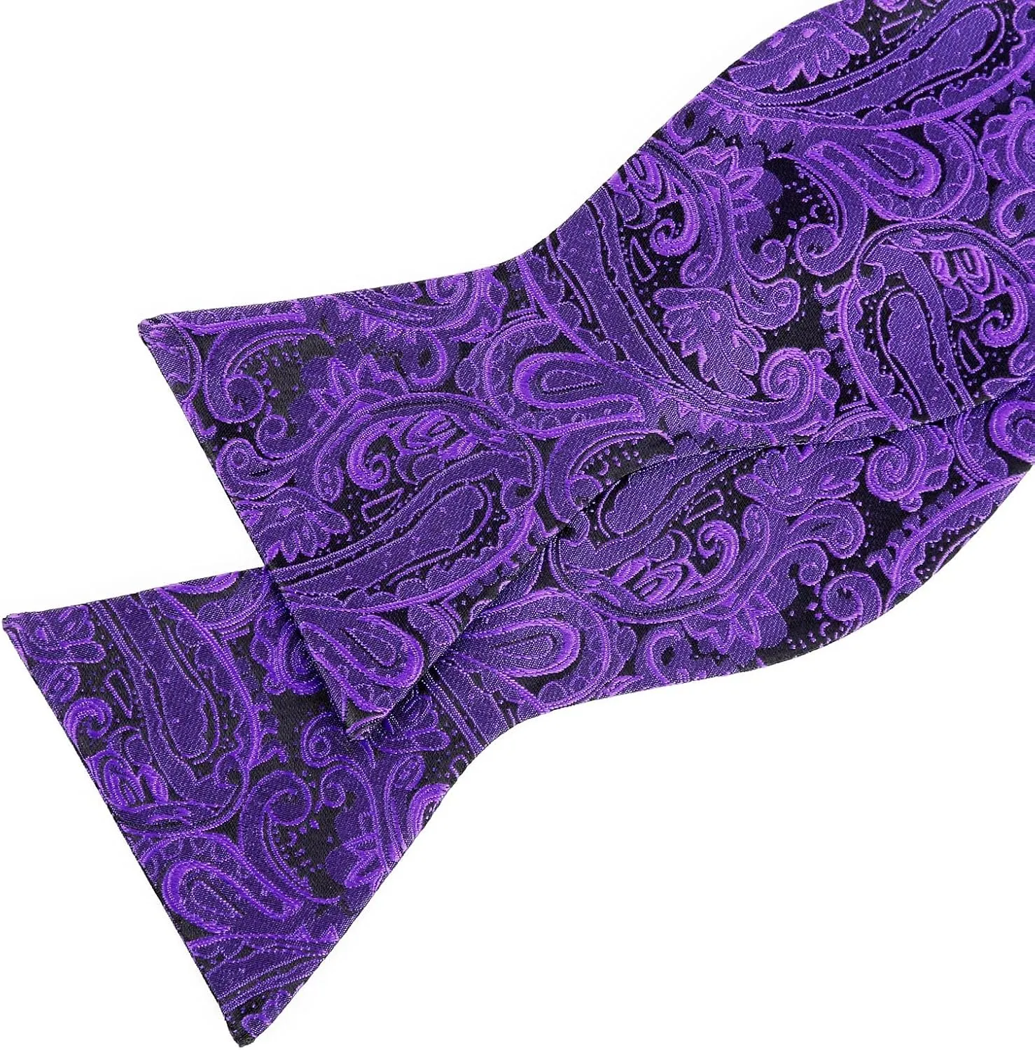 Alizeal Mens Paisley Jacquard Self-Tie Bow Tie Pocket Square Set