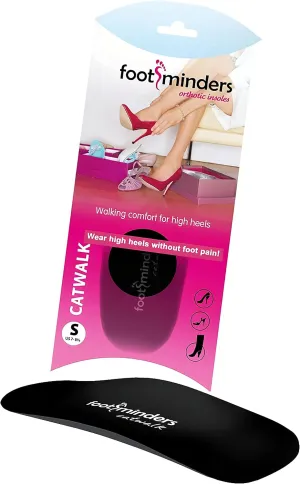 Catwalk - Slim FIt Orthotic Arch Support Insoles for High Heel Shoes, Pumps, Sandals and Boots (Pair) (Small: Women 7-8) - Relieve Foot Pain Due to Wearing High Heels