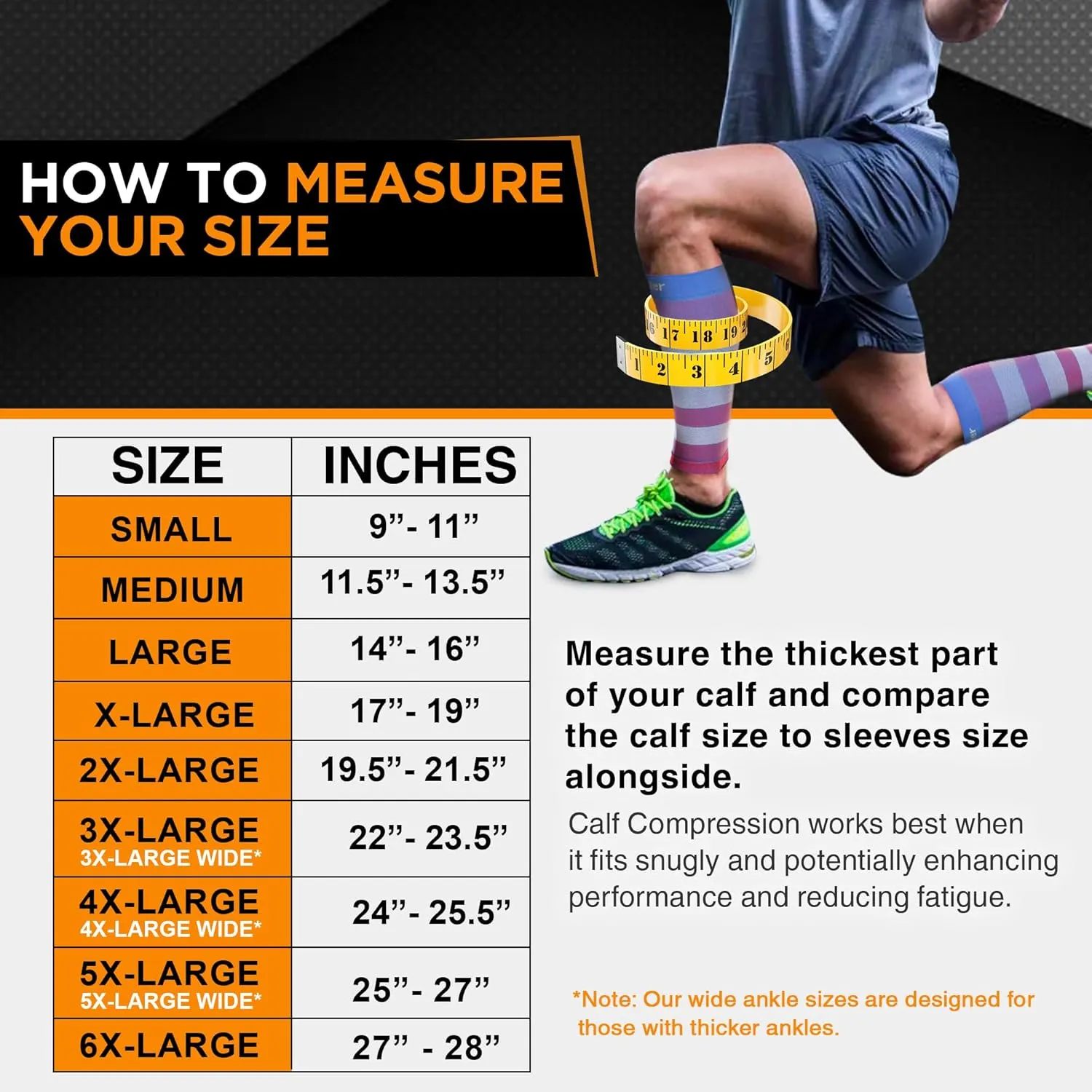 Doc Miller Compression Calf Sleeve for Men & Women, Premium Medical Grade, 20-30mmHg Graduated, Shin Splints, 1 Pair