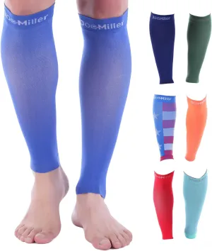 Doc Miller Compression Calf Sleeve for Men & Women, Premium Medical Grade, 20-30mmHg Graduated, Shin Splints, 1 Pair