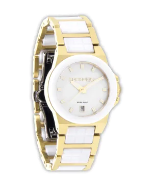 Katelynn (Gold/White Ceramic) Watch