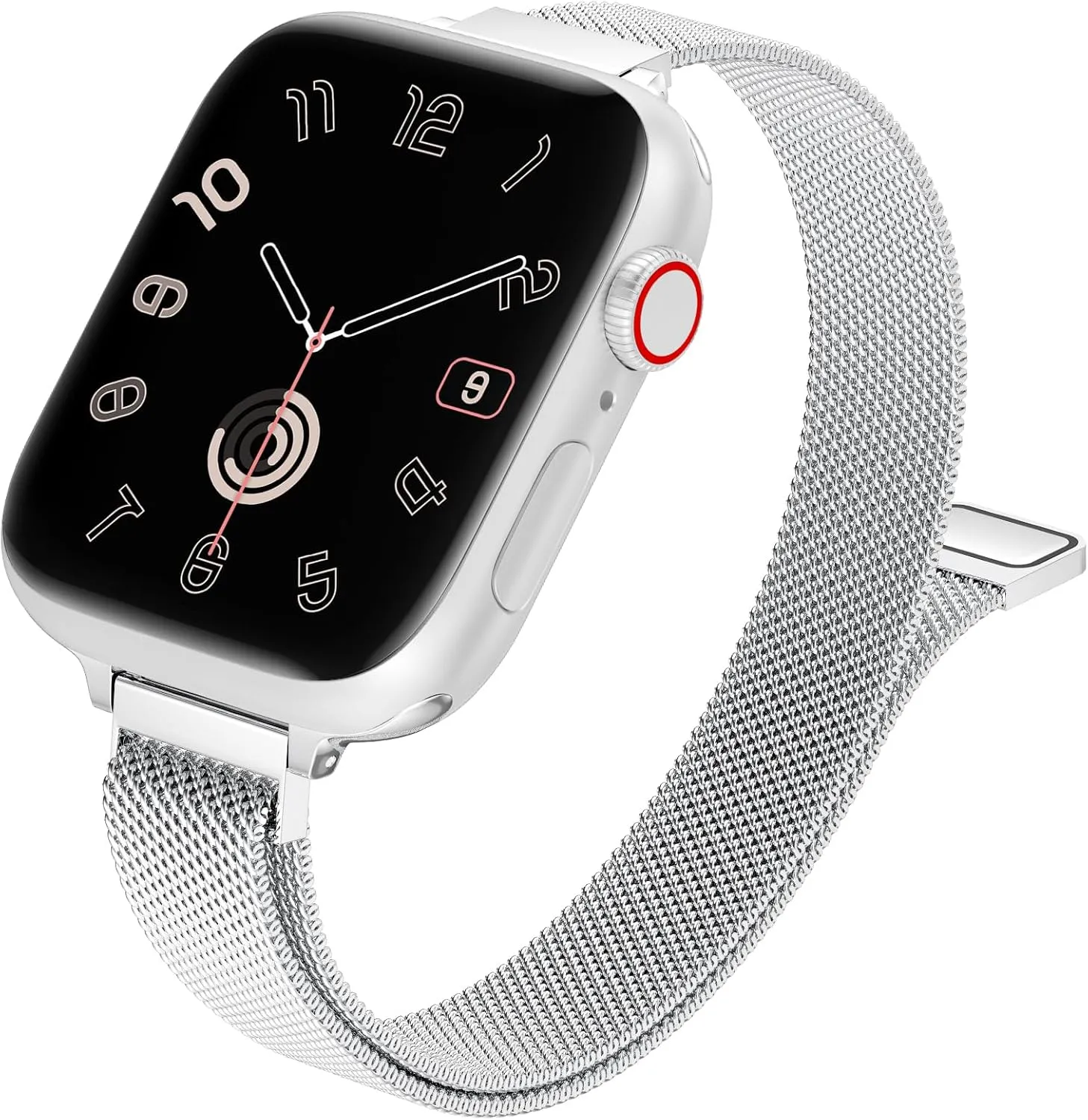 MARGE PLUS Slim Milanese Loop Compatible with Apple Watch Band for women 40mm 41mm 38mm 42mm, Stainless Steel Strap work on iWatch Series10 9 8 7 6 5 4 3 2 1 SE