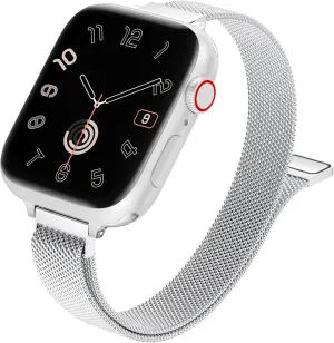 MARGE PLUS Slim Milanese Loop Compatible with Apple Watch Band for women 40mm 41mm 38mm 42mm, Stainless Steel Strap work on iWatch Series10 9 8 7 6 5 4 3 2 1 SE