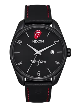 Nixon x Rolling Stones Thalia Leather Watch - Black