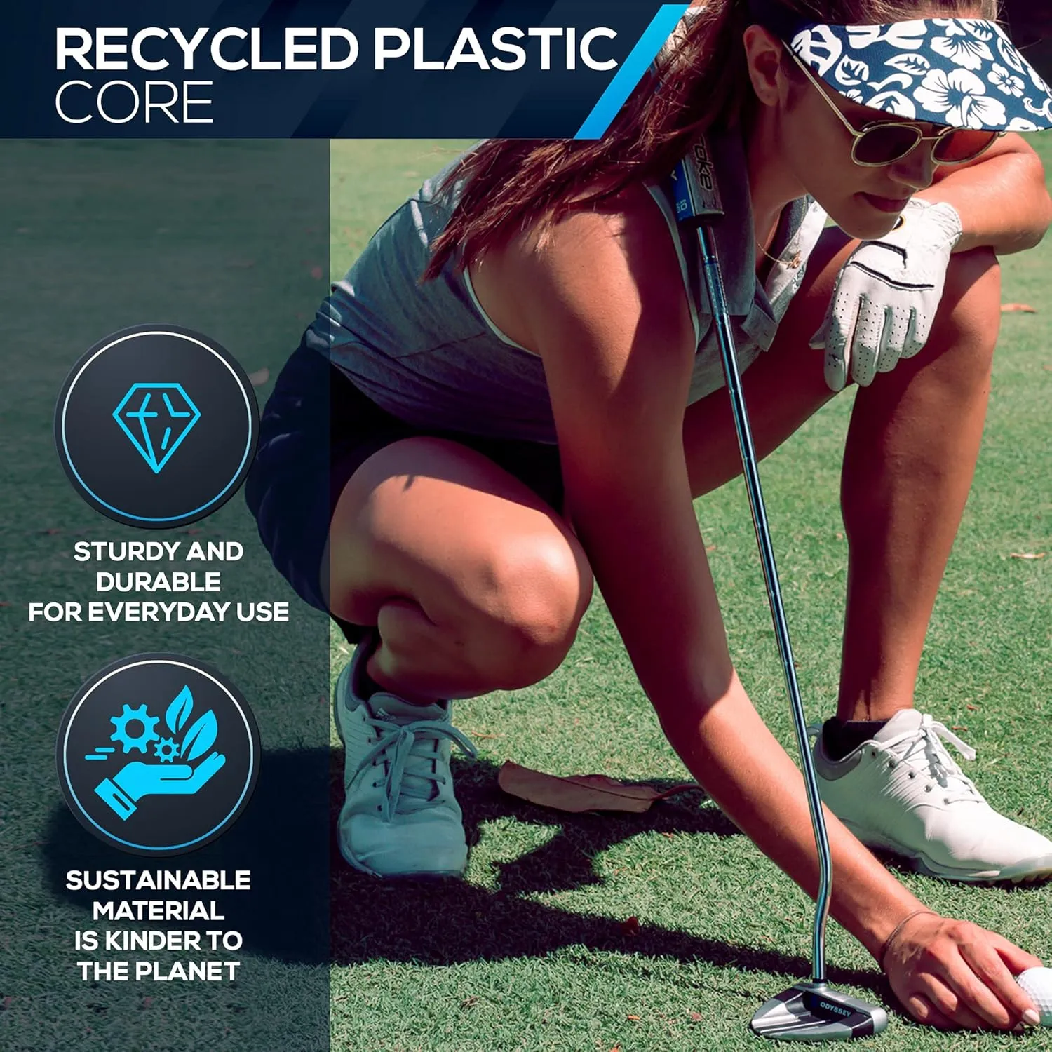 No Headache Sun Visor for Women | Stylish, Lightweight Square Brim Hat | Comfortable UV Protection for Golf, Tennis & Travel