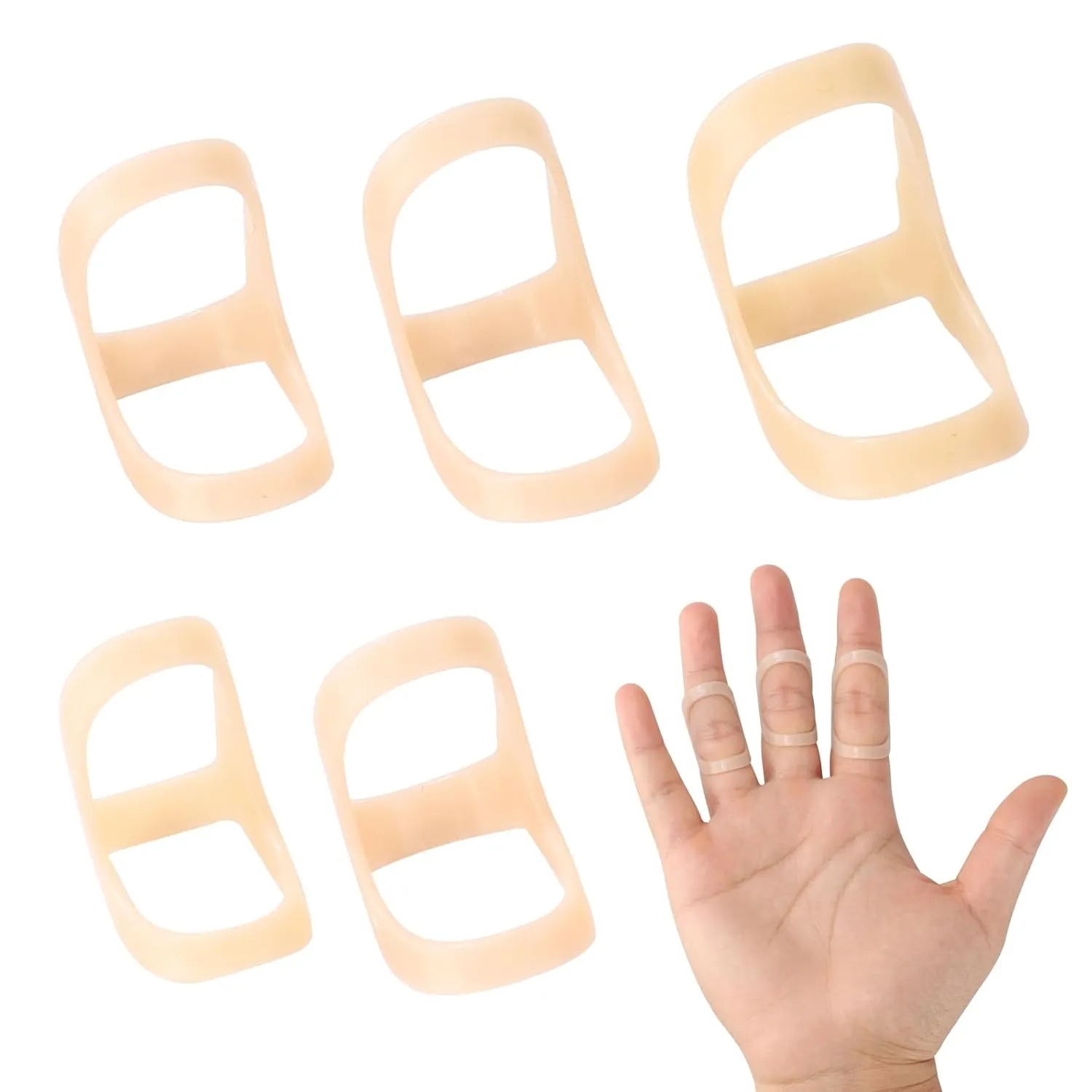 Oval Finger Splints, 5PCS Oval Trigger Finger Splint for Trigger/Mallet/Arthritis/Straightening, Trigger Finger Brace for Thumb Middle Pinky or Ring Finger -Size 9,10,11,12,13