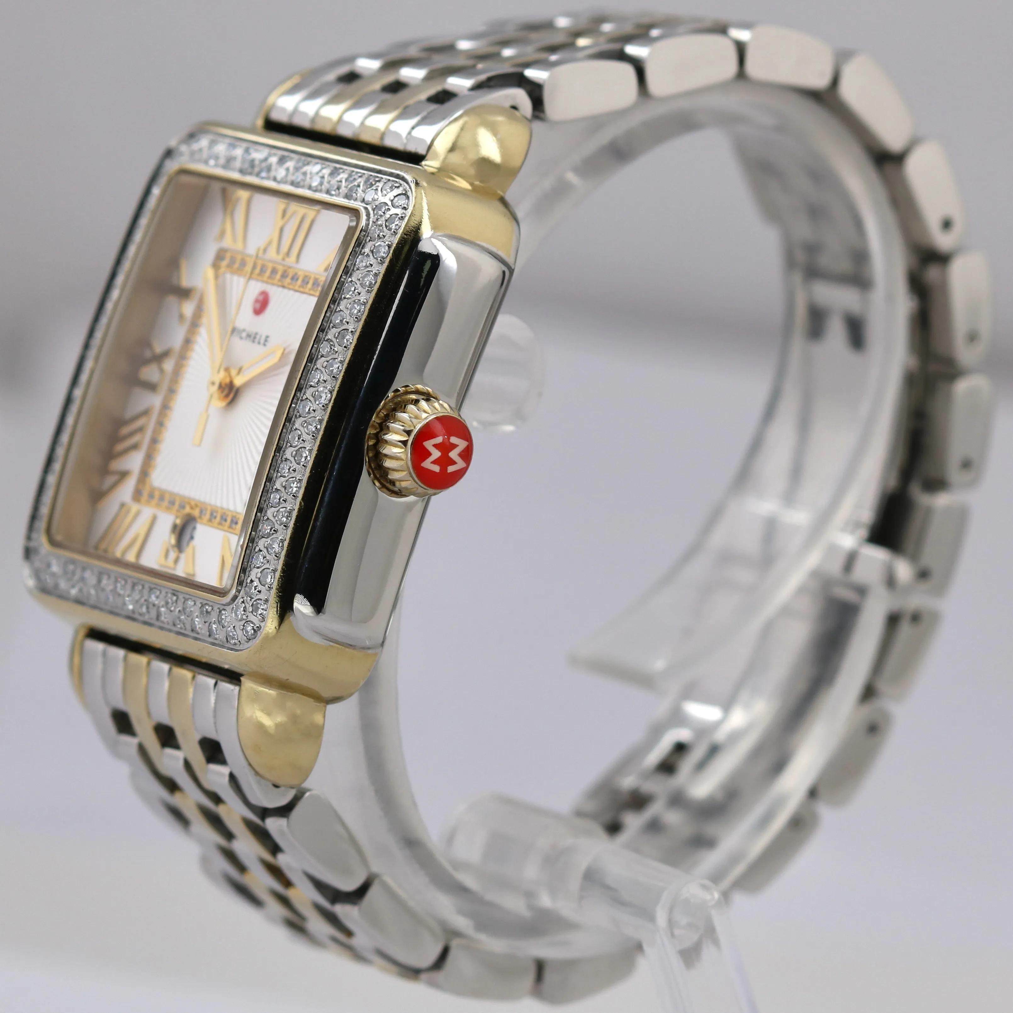 PAPERS Michele Deco Madison DIAMOND Sunray Steel Quartz 33mm MW06T01C5018 B P
