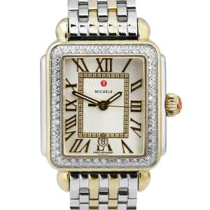 PAPERS Michele Deco Madison DIAMOND Sunray Steel Quartz 33mm MW06T01C5018 B P