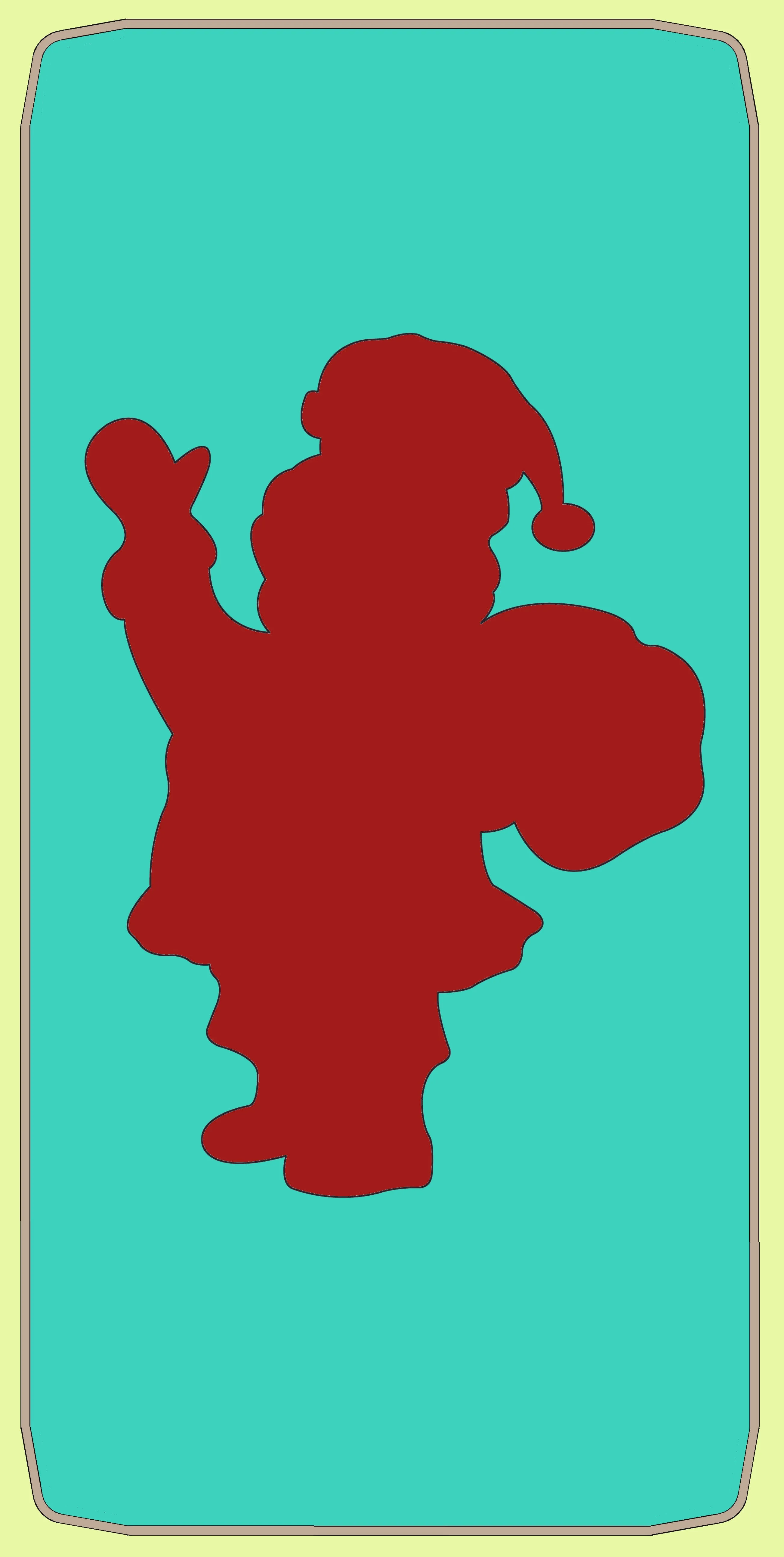 Santa  - Standing - 6148 - complete with mat