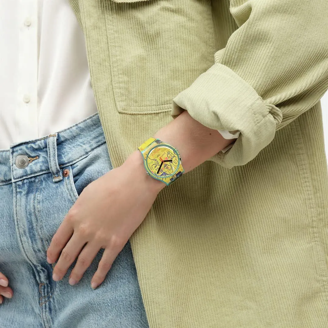 Swatch Hollywood Africans Unisex Watch JM Basquiat.
