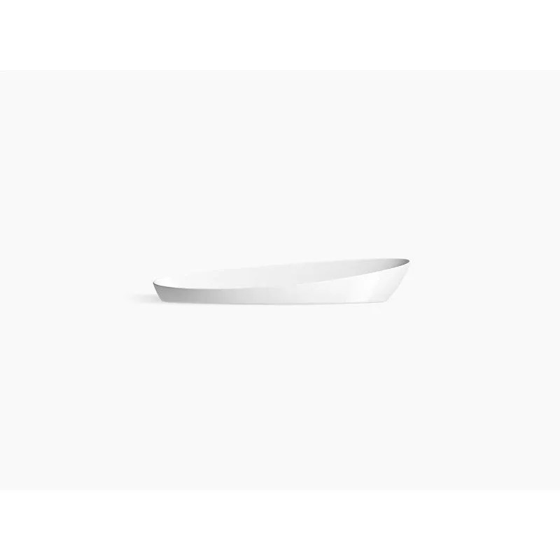 Veil 14.06" x 21.13" x 8.06" Fireclay Vessel Bathroom Sink in White with Overflow