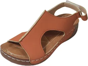 Wedge Sandals for Women Adjustable Buckle Ankle Strap Sandals Open Toe Platform Leather Sandal Cushion Slip-On Summer Shoes Casual Boho Fashion Orthotic Sandal 2025