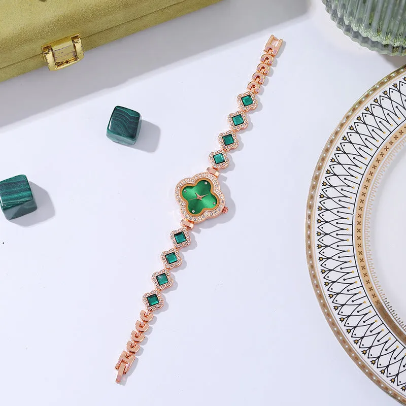 Women's Watches Bracelet Four Leaf Clover Dial Oval Square Round Mini  Waterproof Watch