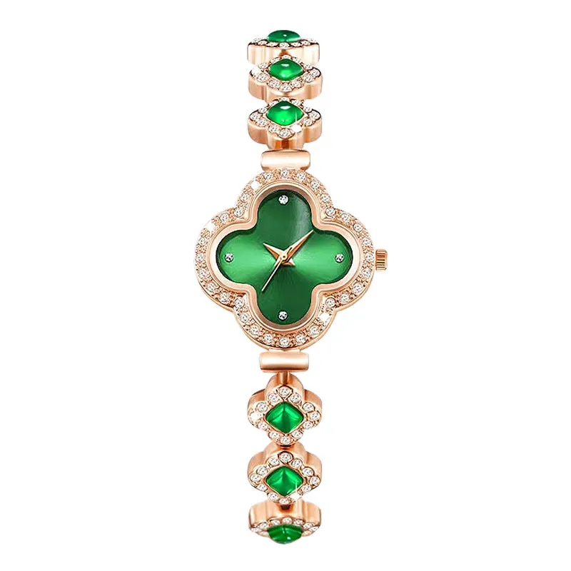 Women's Watches Bracelet Four Leaf Clover Dial Oval Square Round Mini  Waterproof Watch