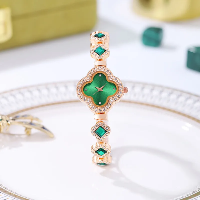 Women's Watches Bracelet Four Leaf Clover Dial Oval Square Round Mini  Waterproof Watch