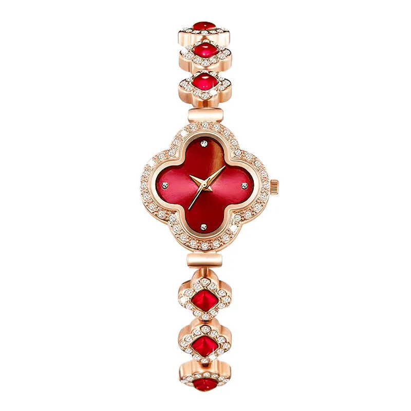 Women's Watches Bracelet Four Leaf Clover Dial Oval Square Round Mini  Waterproof Watch